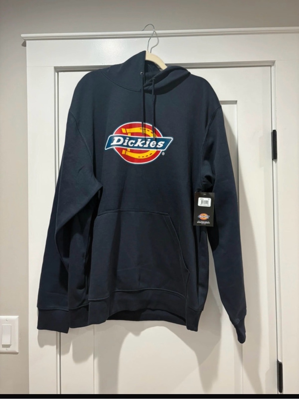 NEW Dickies Men's Navy Logo Pullover Hoodie XLT